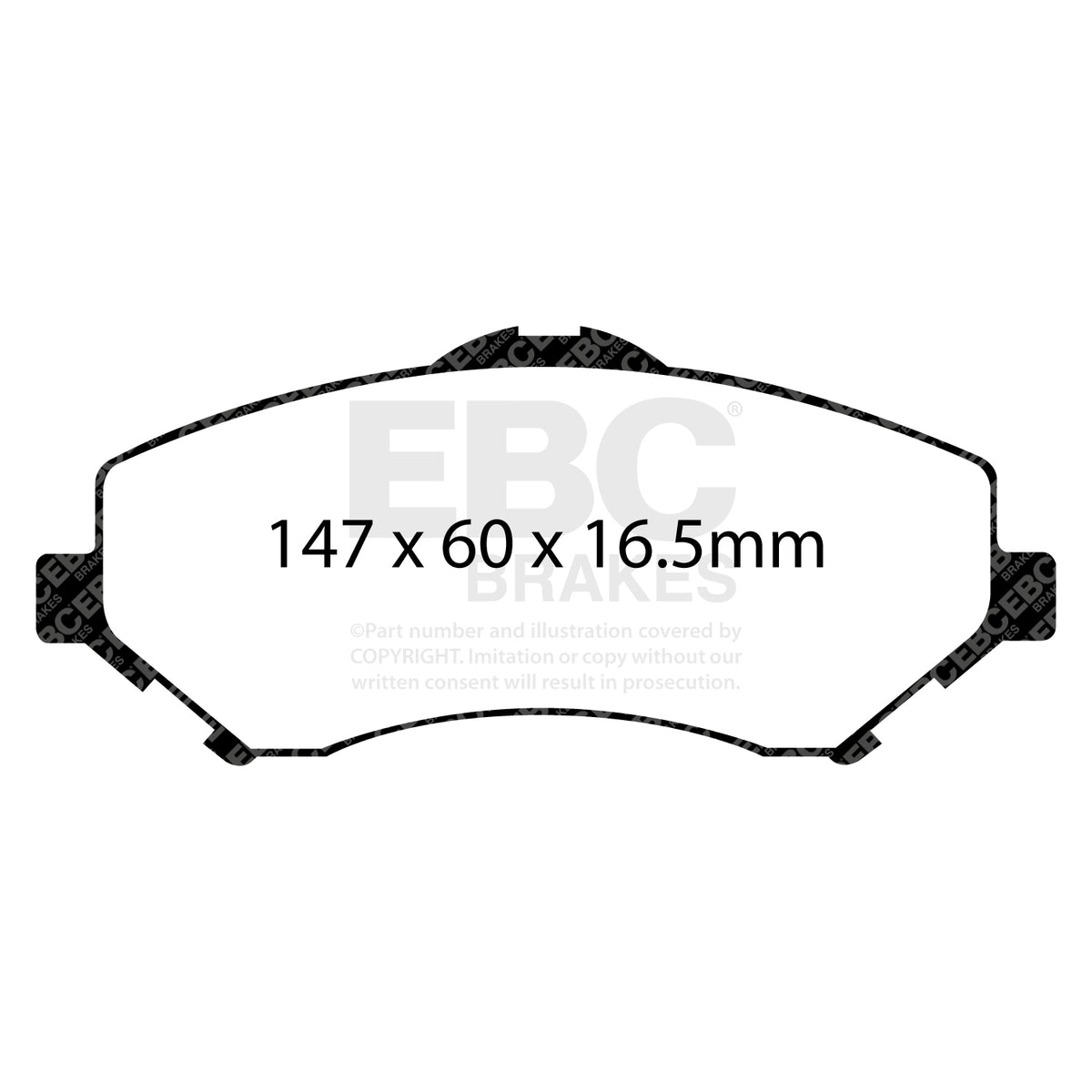 EBC Front YellowStuff Brake Pads - Jeep Wrangler (JK) / Dodge (USA) Nitro (DP41798R) — view 2
