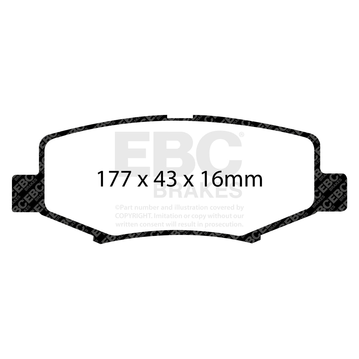 EBC Rear GreenStuff Brake Pads - Jeep Wrangler (JK) / Dodge (USA) Nitro (DP61799) — view 2