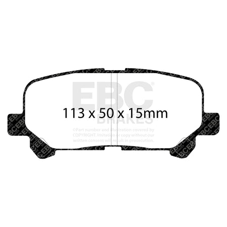 EBC Rear Ultimax Brake Pads - Isuzu (THAILAND) Mu-x / Chevrolet (THAILAND) Trailblazer (DP1802) — view 2