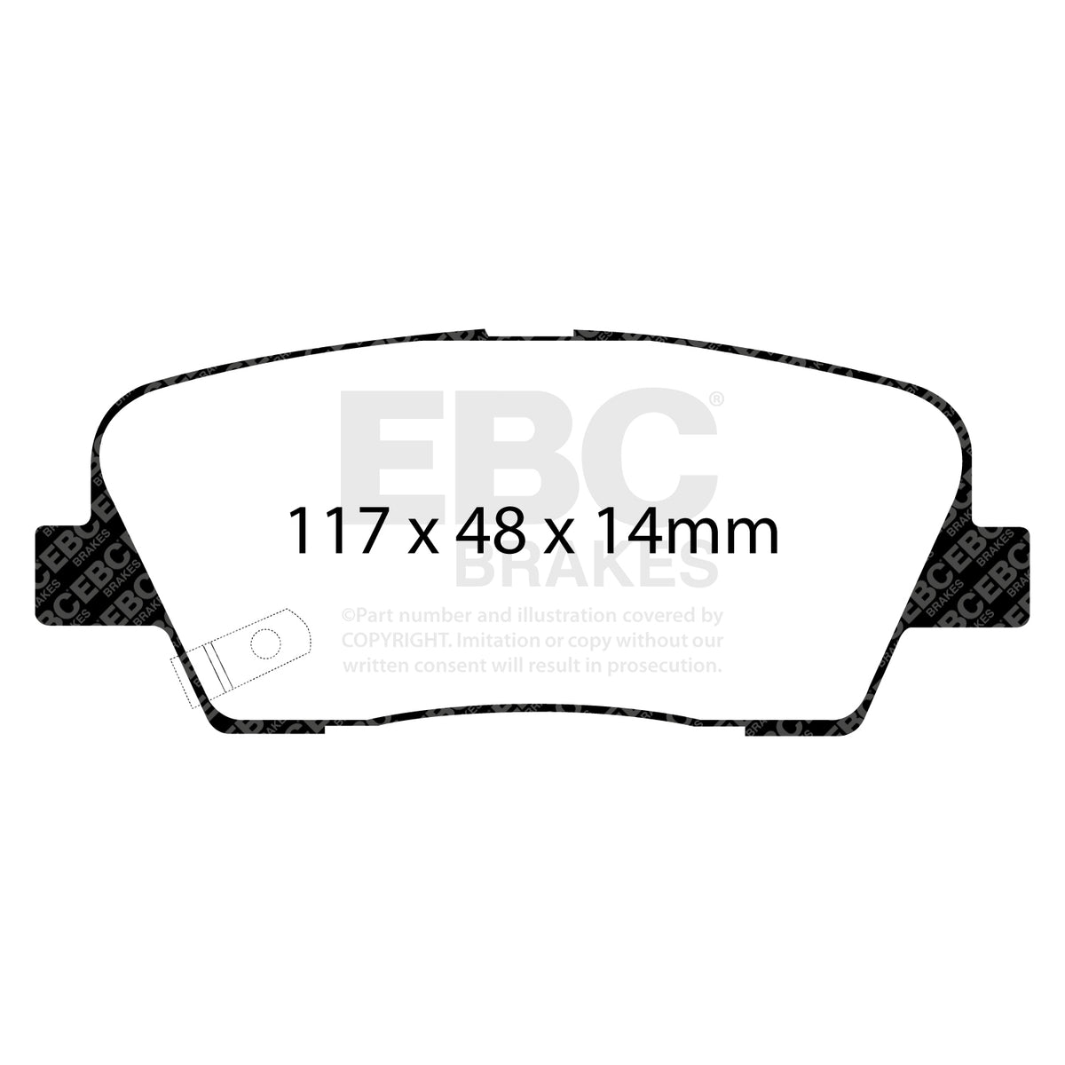 EBC Rear YellowStuff Brake Pads - Hyundai Genesis / Genesis G70 (DP41806R) — view 2