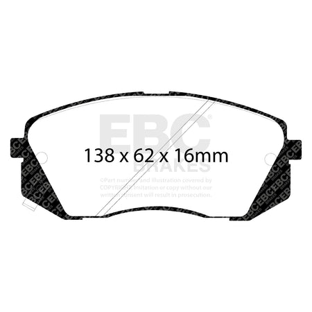 EBC Front GreenStuff Brake Pads - Hyundai I40 / Hyundai Ix35 (DP21809) — view 2