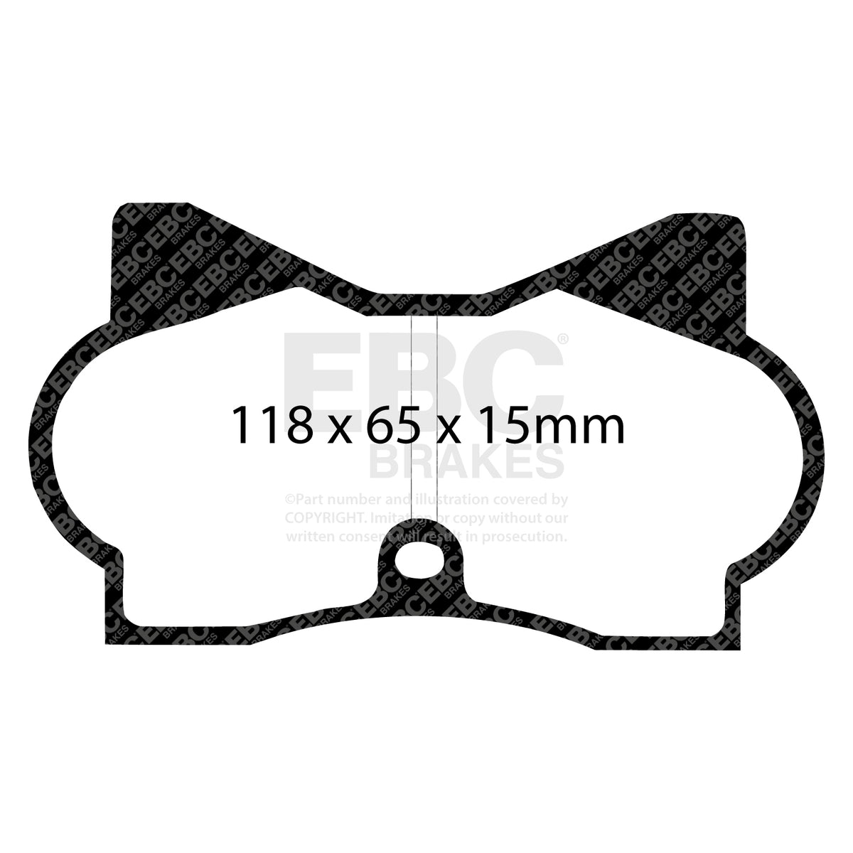 EBC Front YellowStuff Brake Pads - Maserati Merak / De Tomaso Pantera (DP4180R) — view 2