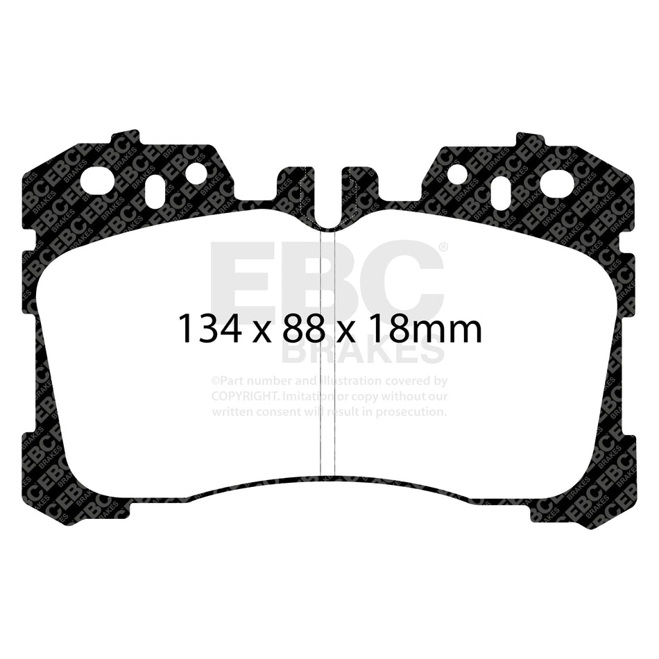 EBC Front Ultimax Brake Pads - Lexus LS460 (XF40) / Lexus LS600H (XF40) (DP1811) — view 2