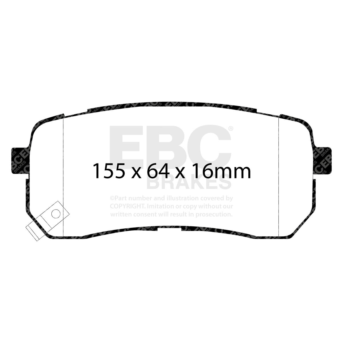 EBC Rear GreenStuff Brake Pads - Kia Sedona / Hyundai I800 (DP21814) — view 2