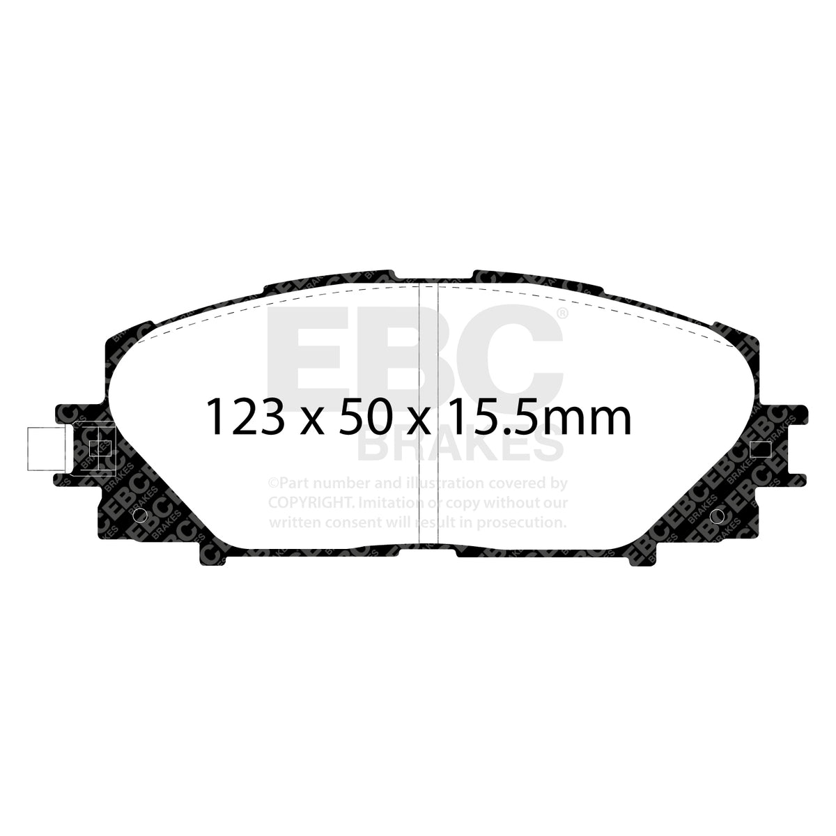EBC Front Ultimax Brake Pads - Lexus CT200H / Toyota Prius (DP1817/2) — view 2