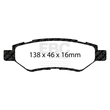 EBC Rear Ultimax Brake Pads - Cadillac CTS / Cadillac Srx (DP1829) — view 2