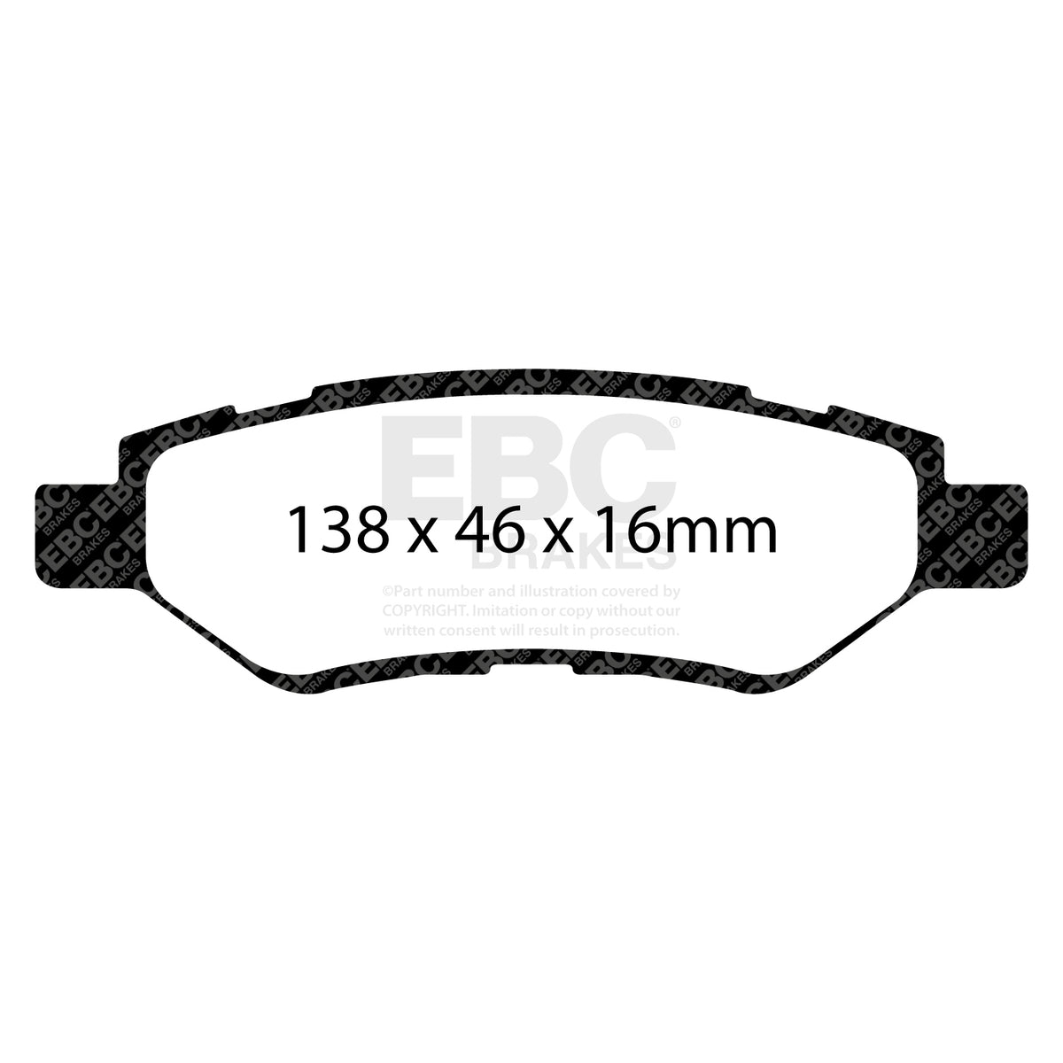 EBC Rear YellowStuff Brake Pads - Cadillac CTS / Cadillac Srx (DP41829R) — view 2