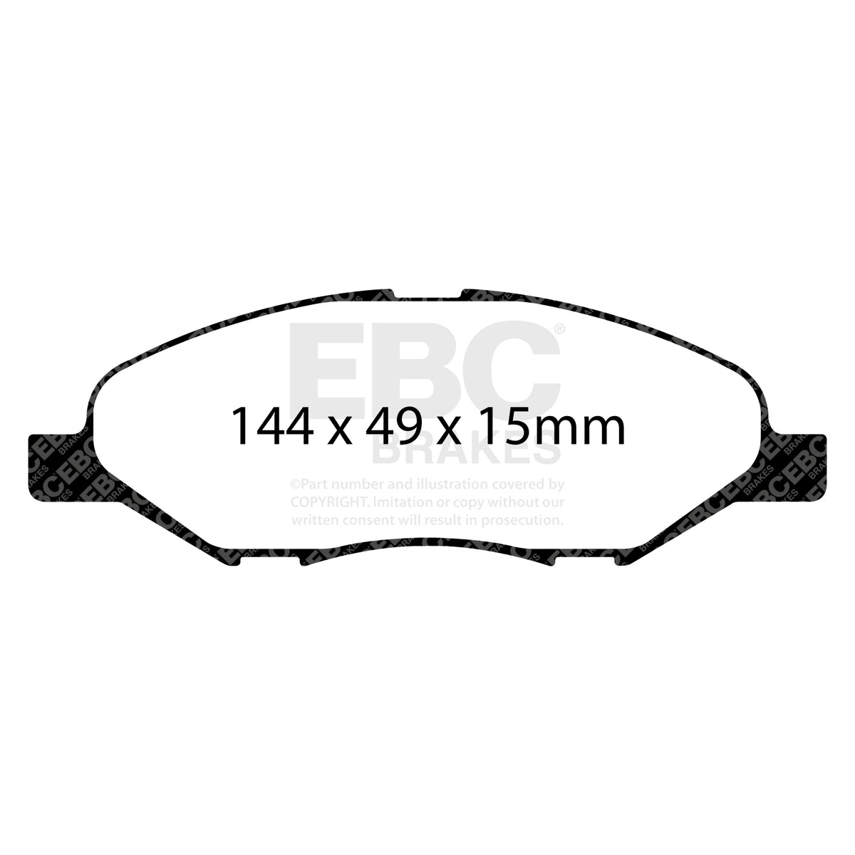 EBC Front Ultimax Brake Pads - Nissan Tiida / Nissan Cube (DP1832) — view 2