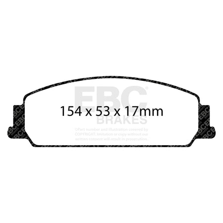 EBC Front Ultimax Brake Pads - Holden (australia And New Zealand) Commodore (VE) / Chevrolet (middle East And South Africa) C