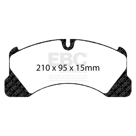 EBC Front YellowStuff Brake Pads - Porsche Panamera (1st Gen) (970) / Porsche Cayenne (92A) (DP41835R) — view 2