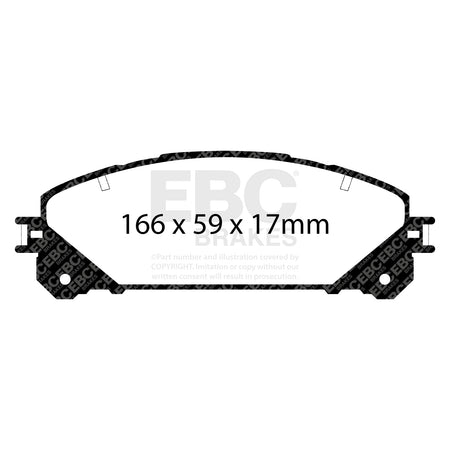 EBC Front GreenStuff Brake Pads - Lexus Es300h / Toyota Camry (DP21837) — view 2