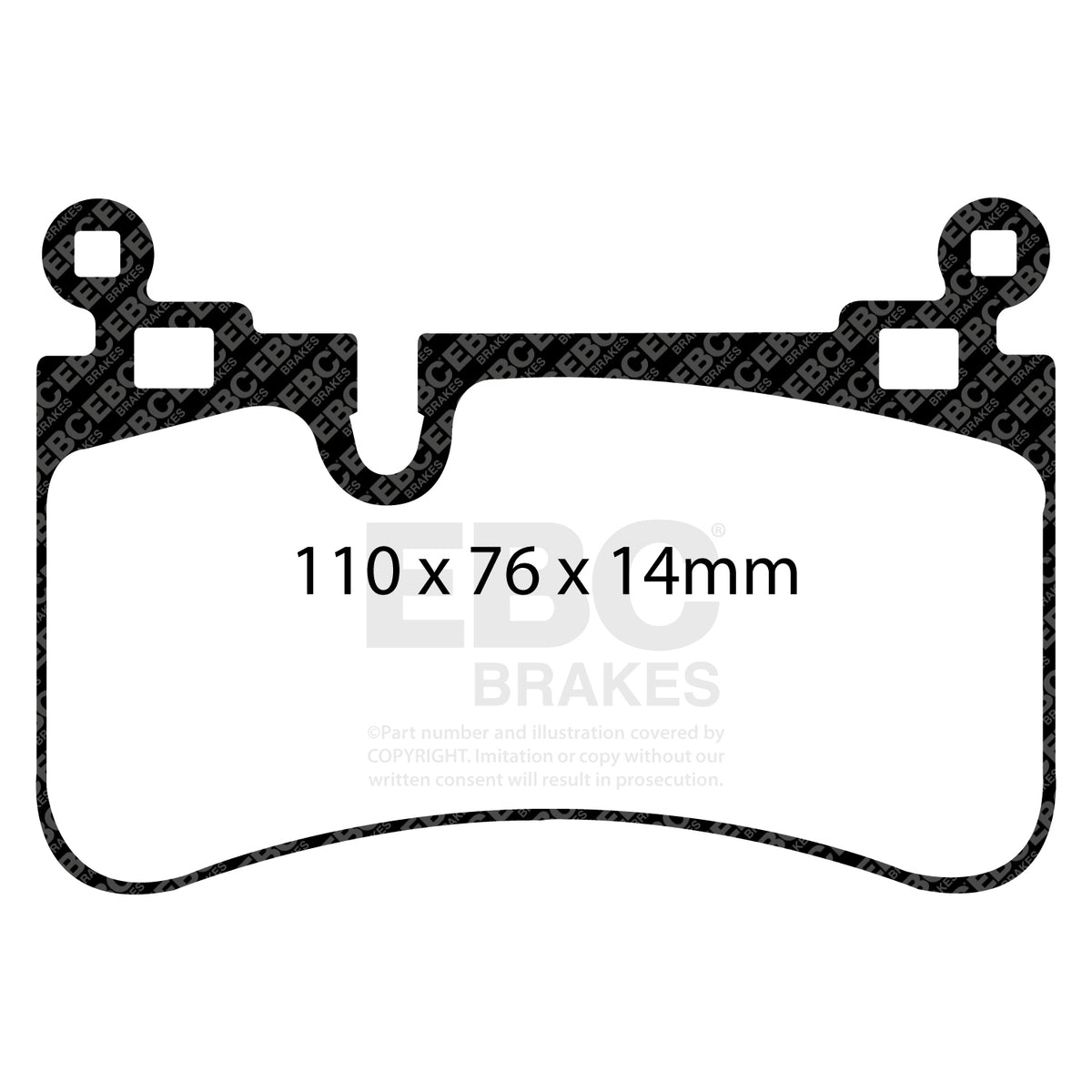 EBC Rear YellowStuff Brake Pads - Mercedes-Benz SLC-Class (R230) / Mercedes-Benz Cls (C219) (DP41839R) — view 2