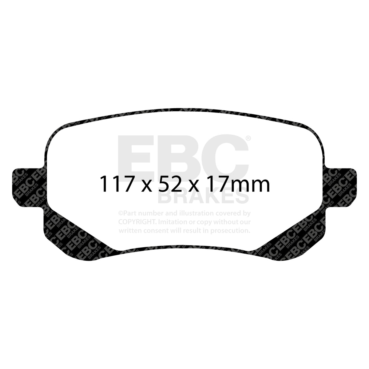 EBC Rear GreenStuff Brake Pads - Fiat Freemont / Chrysler (USA) Grand Voyager (DP61840) — view 2