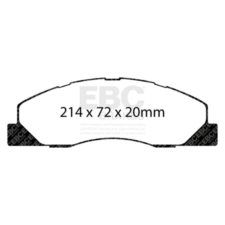 EBC Front YellowStuff Brake Pads - Ram Trucks 2500 / Ram Trucks 3500 (DP41847R) — view 2