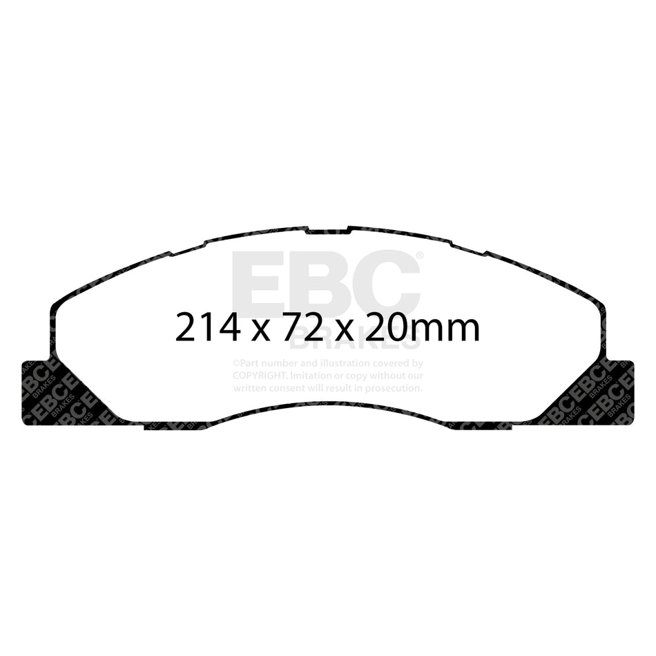 EBC Front YellowStuff Brake Pads - Ram Trucks 2500 / Ram Trucks 3500 (DP41847R) — view 2