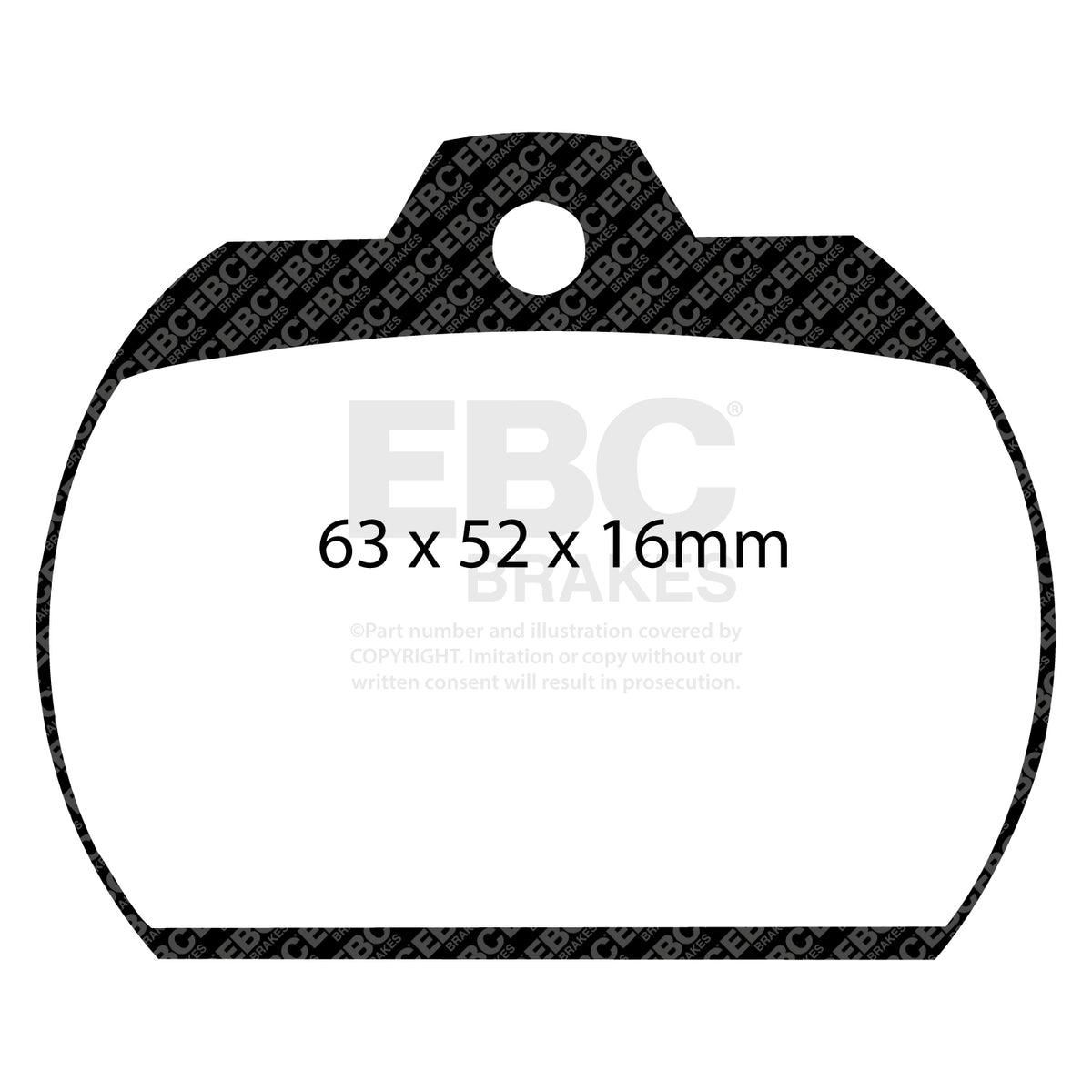 EBC Front Ultimax Brake Pads - Volkswagen Beetle / Volkswagen Karmann Ghia (type 14) (DP184) — view 2