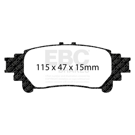 EBC Rear Ultimax Brake Pads - Toyota Fortuner / Lexus RC300H (DP1850) — view 2