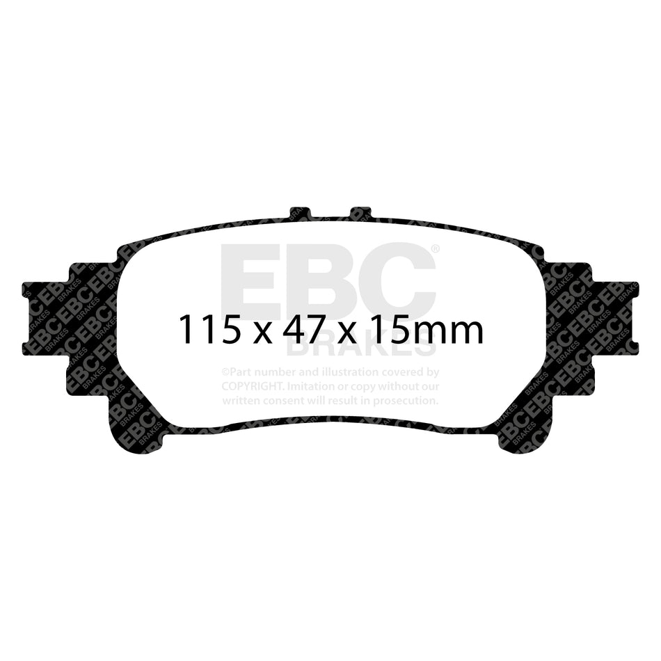 EBC Rear Ultimax Brake Pads - Toyota Fortuner / Lexus RC300H (DP1850) — view 2