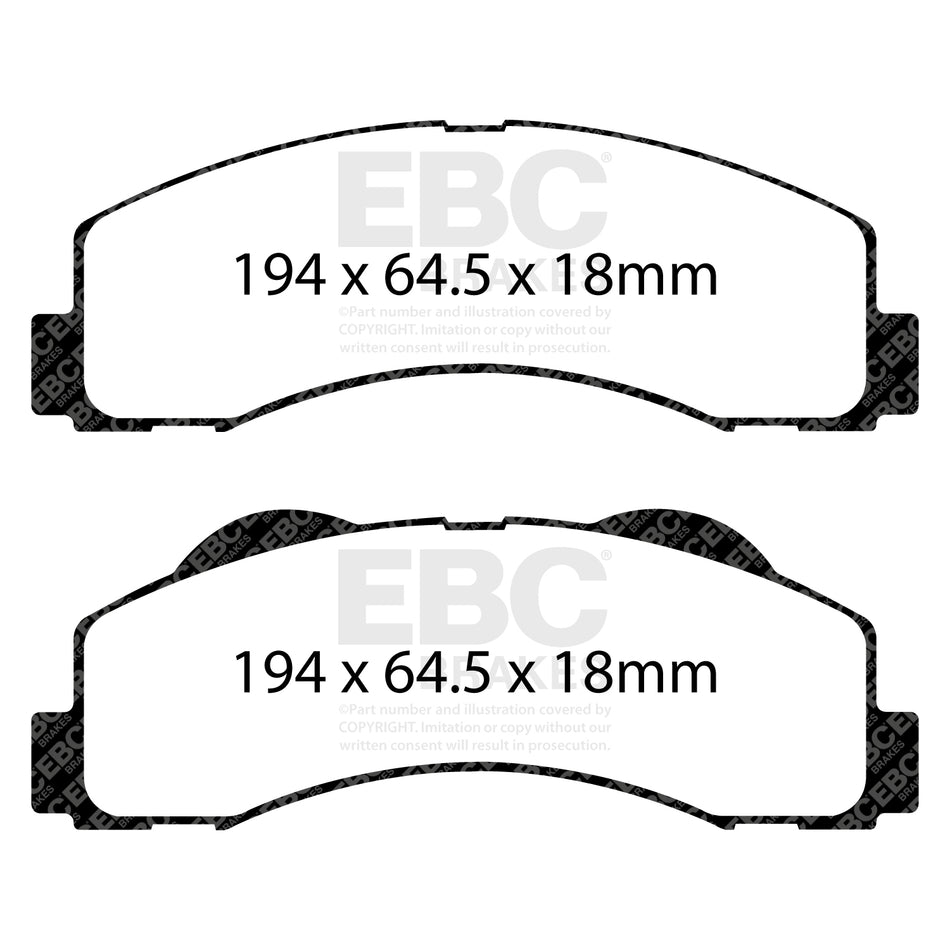 EBC Front GreenStuff Brake Pads - Ford Expedition / Lincoln Navigator (DP61855) — view 2
