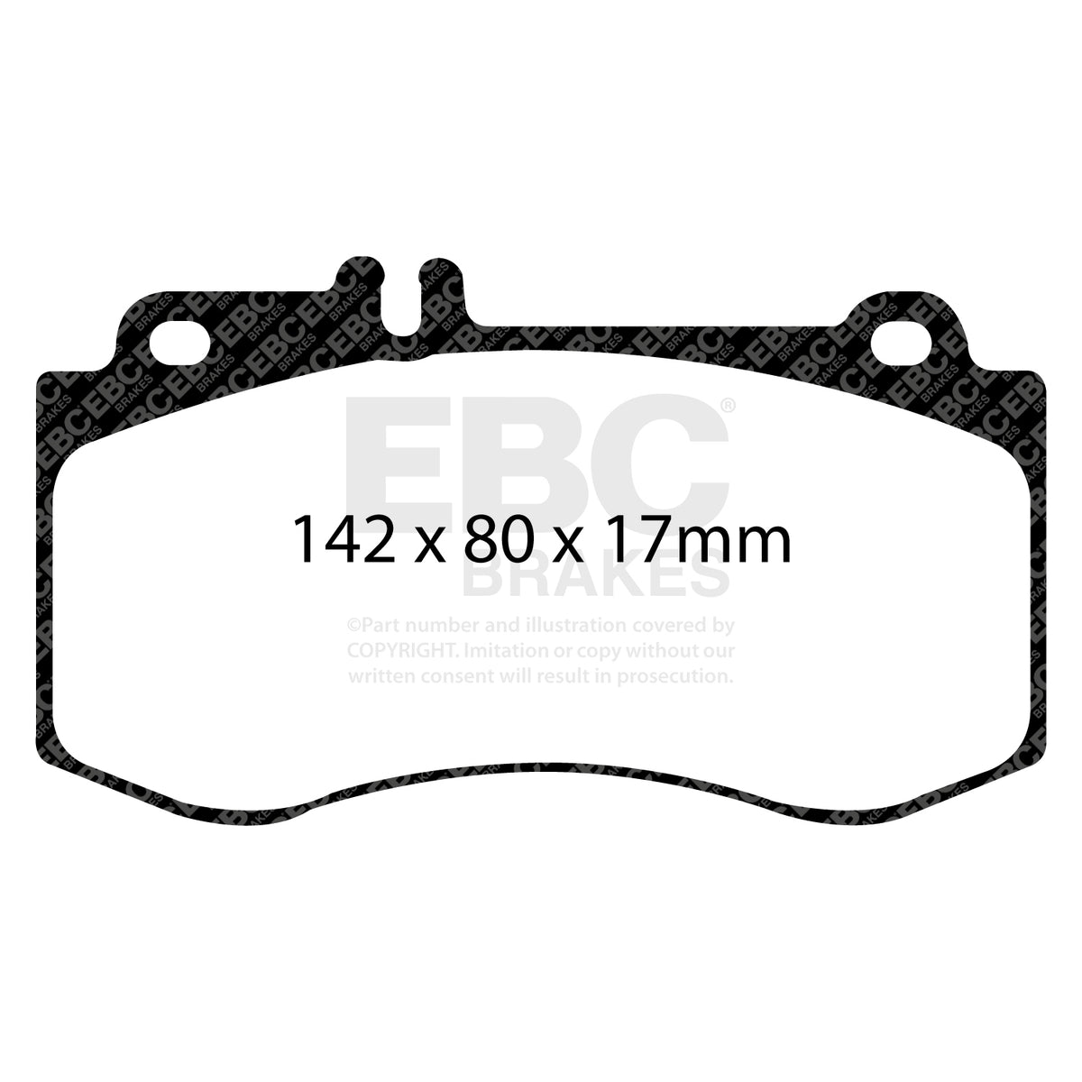 EBC Front YellowStuff Brake Pads - Mercedes-Benz E-Class (S212) / Mercedes-Benz E-Class (W212) (DP41857R) — view 2