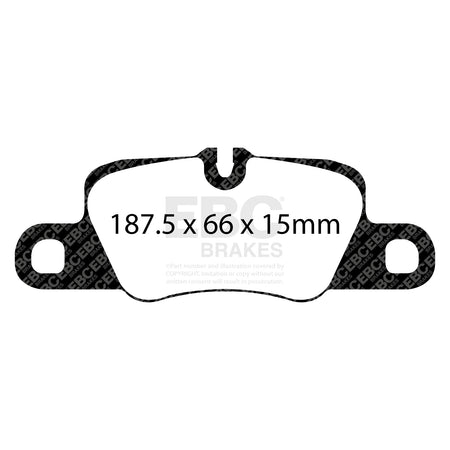 EBC Rear Racing RP-X Brake Pads - Porsche 911 (992) / Porsche 911 (991|2) (DP81858RPX) — view 2