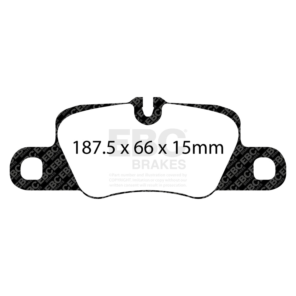 EBC Rear YellowStuff Brake Pads - Porsche Panamera (2nd Gen) (971) / Porsche Panamera Sport Turismo (971) (DP41858R) — view 2