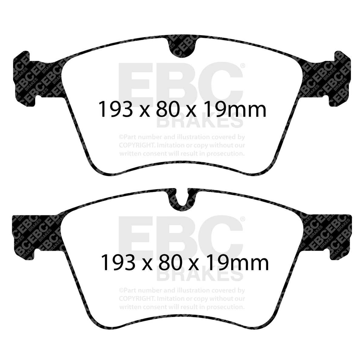 EBC Front YellowStuff Brake Pads - Mercedes-Benz GL-Class (X164) (DP41860R) — view 2