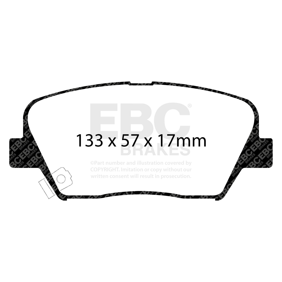 EBC Front Ultimax Brake Pads - Kia Carens / Hyundai Nexo (DP1863) — view 2