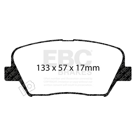 EBC Front Ultimax Brake Pads - Kia Carens / Hyundai Nexo (DP1863) — view 2