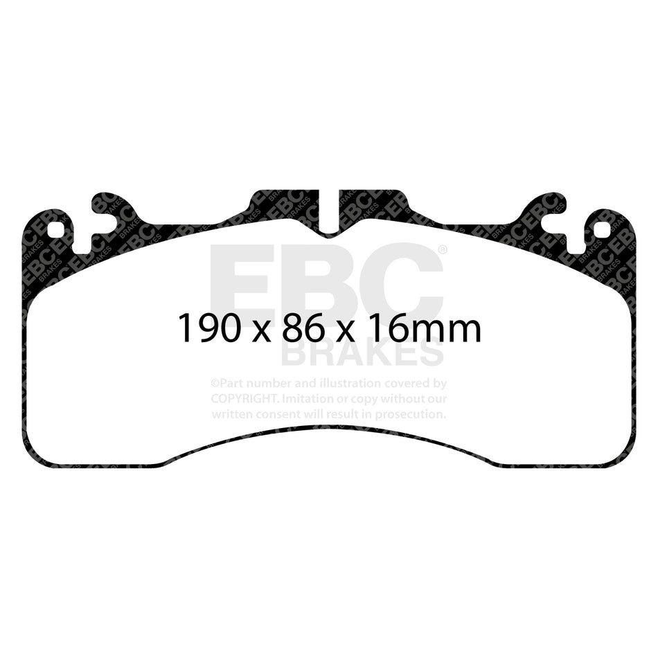 EBC Front YellowStuff Brake Pads - Lexus LS460 (XF40) / Lexus Rcf (DP41867R) — view 2