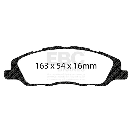 EBC Front RedStuff Brake Pads - Ford Mustang (5th Generation) (DP31868C) — view 2