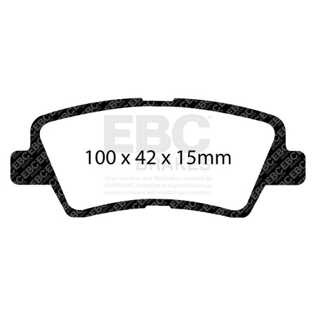 EBC Rear YellowStuff Brake Pads - Hyundai I40 / Kia Sportage (QL) (DP41875R) — view 2