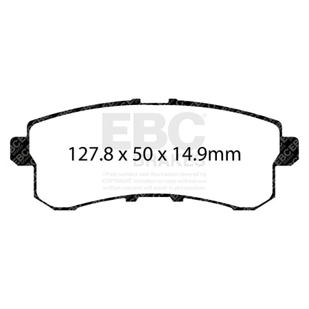 EBC Rear YellowStuff Brake Pads - Nissan Patrol / Infiniti Qx80 (DP41876R) — view 2