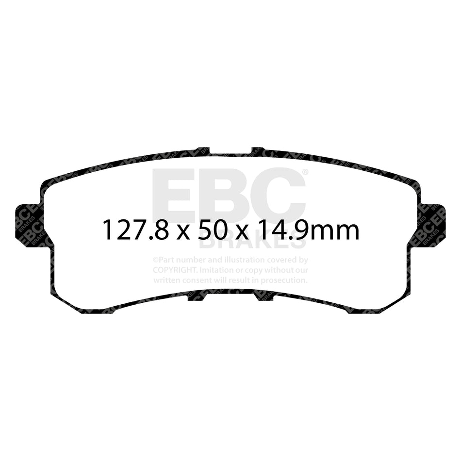EBC Rear YellowStuff Brake Pads - Nissan Patrol / Infiniti Qx80 (DP41876R) — view 2