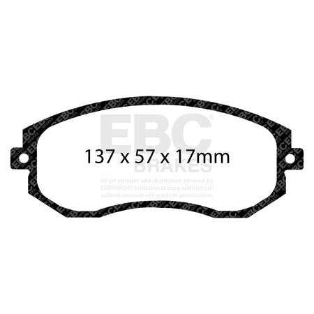EBC Front Ultimax Brake Pads - Subaru BRZ / Toyota GT86 (DP1884) — view 2
