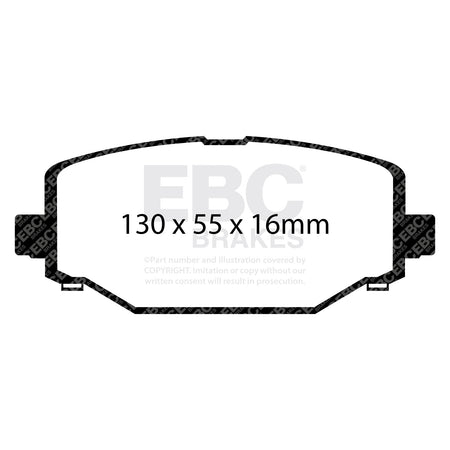EBC Rear GreenStuff Brake Pads - Fiat Freemont / Lancia Voyager (DP61889) — view 2
