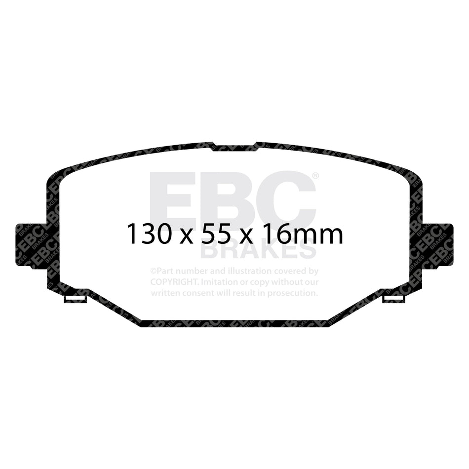 EBC Rear YellowStuff Brake Pads - Fiat Freemont / Lancia Voyager (DP41889R) — view 2