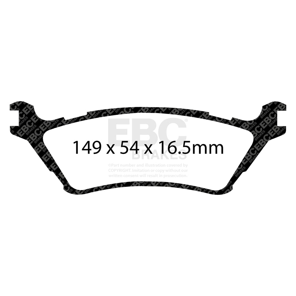 EBC Rear YellowStuff Brake Pads - Ford F150 (DP41891R) — view 2