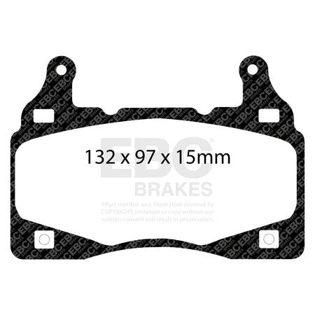 EBC Front YellowStuff Brake Pads - Holden (australia And New Zealand) Commodore (VE) / Chevrolet Camaro (5th Gen) (DP41895R) 