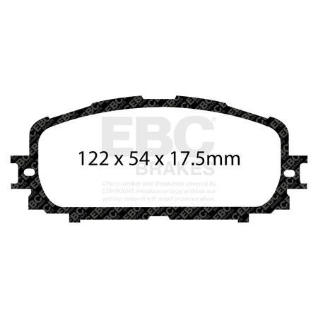 EBC Front YellowStuff Brake Pads - Toyota Yaris (XP90) / Toyota Yaris (XP130) (DP41897R) — view 2