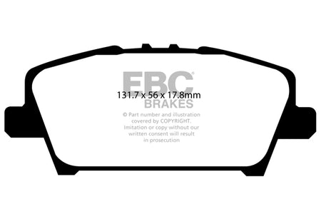 EBC Front GreenStuff Brake Pads - Honda Civic (8th Gen) (DP21901) — view 2