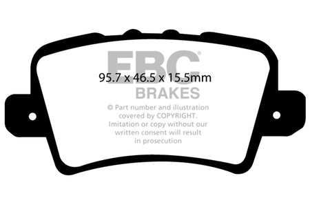 EBC Rear YellowStuff Brake Pads - Honda Civic (8th Gen) / BMW 3 Series (x 4wd E46) (DP41902R) — view 2