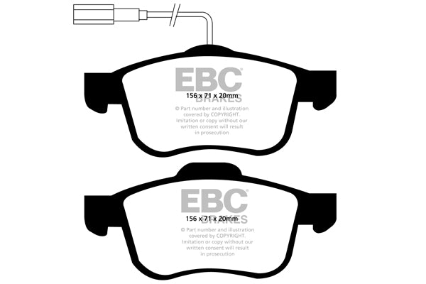 EBC Front Ultimax Brake Pads - Alfa Romeo 159 / Alfa Romeo Brera (DP1904) — view 2