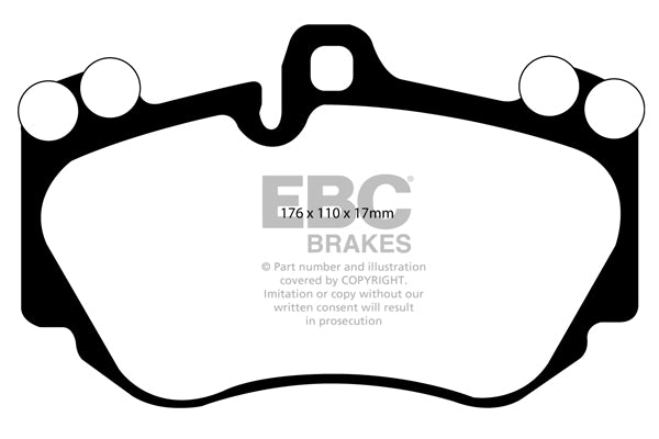 EBC Front YellowStuff Brake Pads - Porsche Cayenne (9PA) / Audi A8 quattro (DP41905R) — view 2