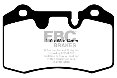 EBC Rear RedStuff Brake Pads - Maserati Granturismo / Maserati Quattroporte (M139) (DP31909C) — view 2