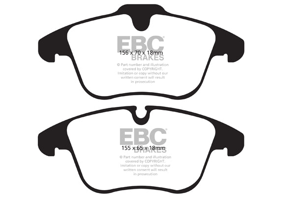 EBC Front RedStuff Brake Pads - Jaguar XF (X250) / Jaguar XF Sportbrake (X250) (DP31911C) — view 2