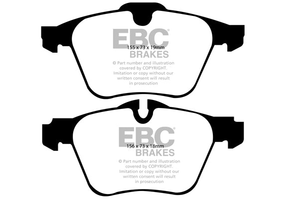 EBC Front YellowStuff Brake Pads - Jaguar XJ / Jaguar XF (X250) (DP41912R) — view 2
