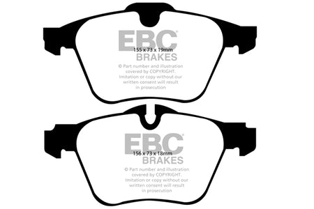 EBC Front YellowStuff Brake Pads - Jaguar XJ / Jaguar XF (X250) (DP41912R) — view 2