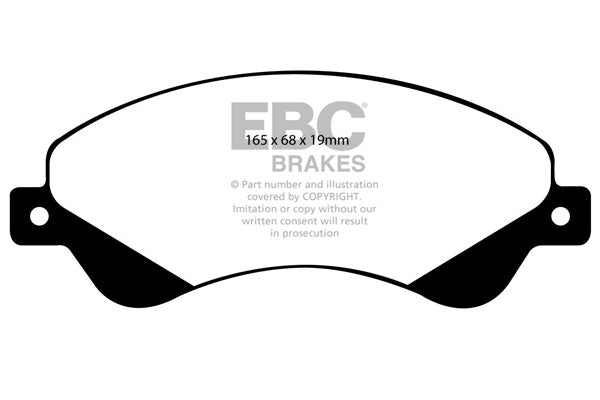 EBC Front Ultimax Brake Pads - Ford Commercial Transit (3rd Gen) / Ford Tourneo (DP1916) — view 2