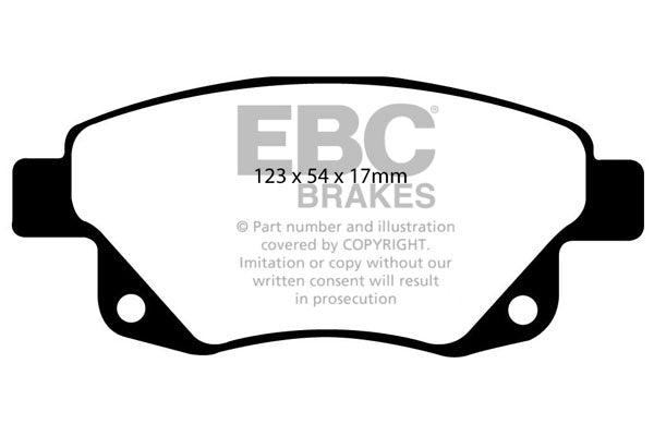 EBC Rear Ultimax Brake Pads - Ford Commercial Transit (3rd Gen) / Ford Tourneo (DP1918) — view 2